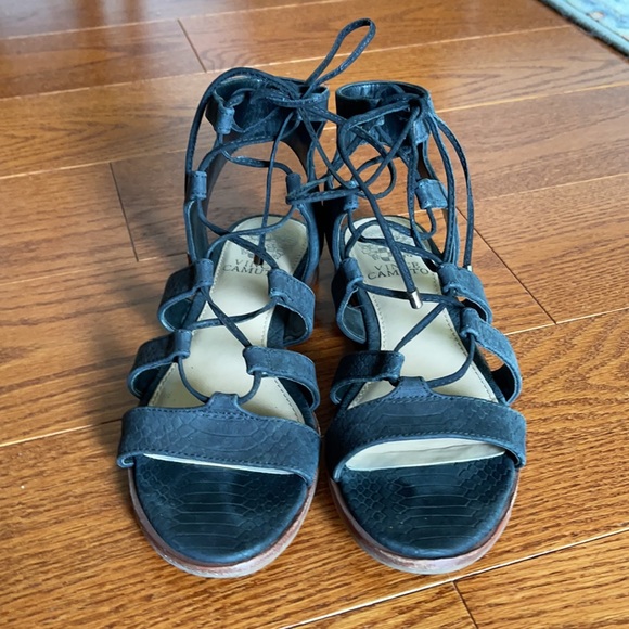 Vince can UTI reptile embossed lace up gladiator sandals - Picture 3 of 5